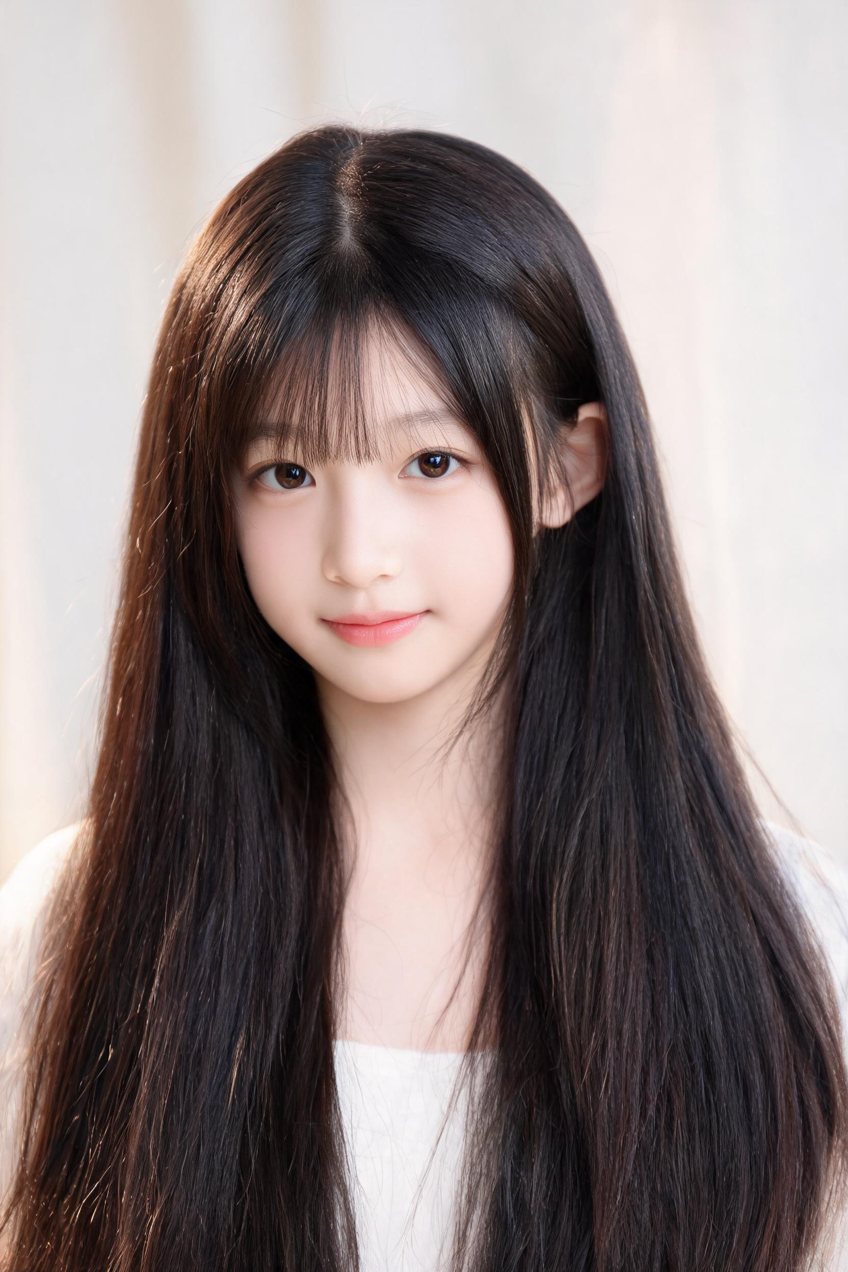 清纯少女·长直发