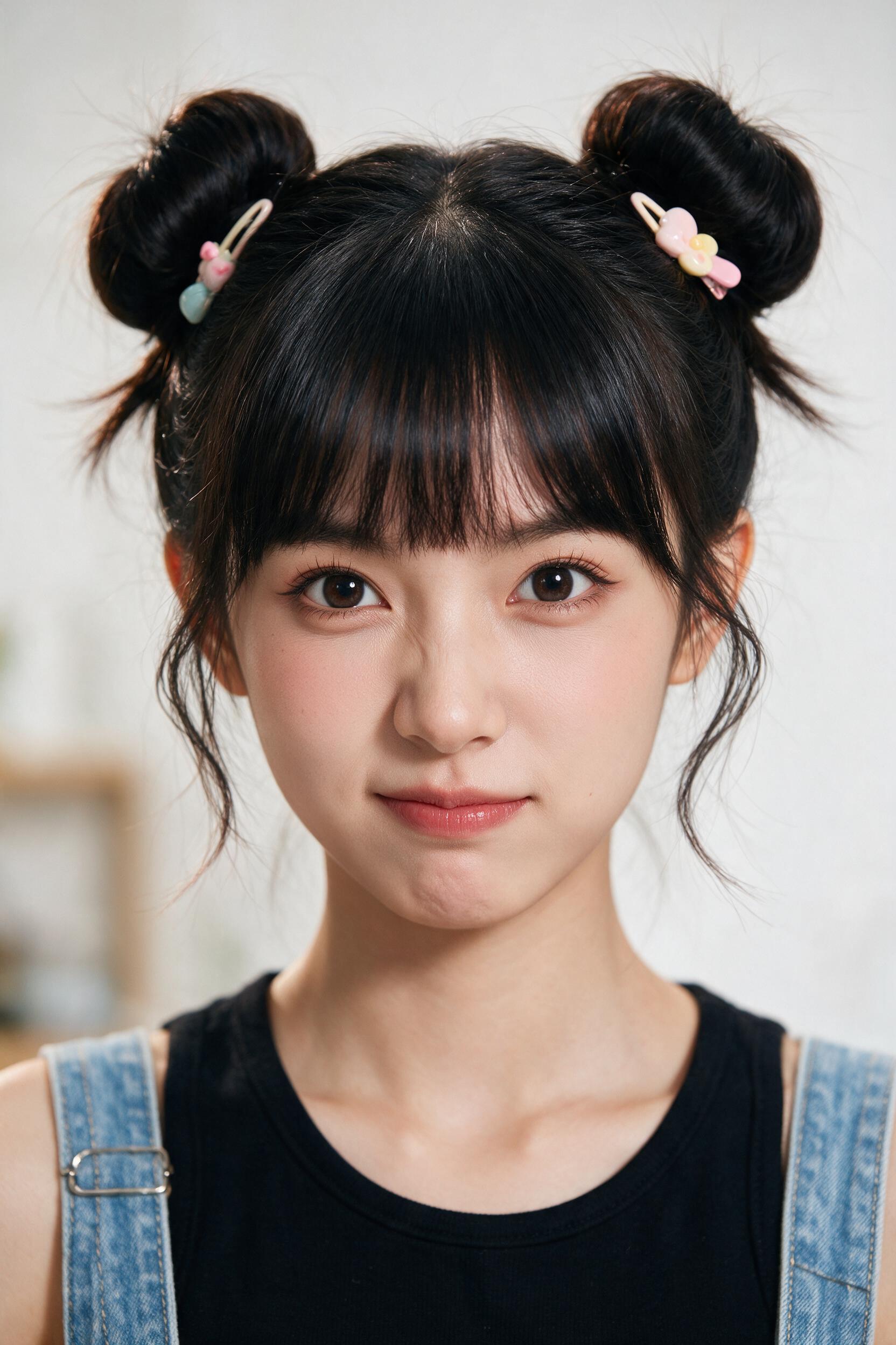 俏皮少女·双丸子头