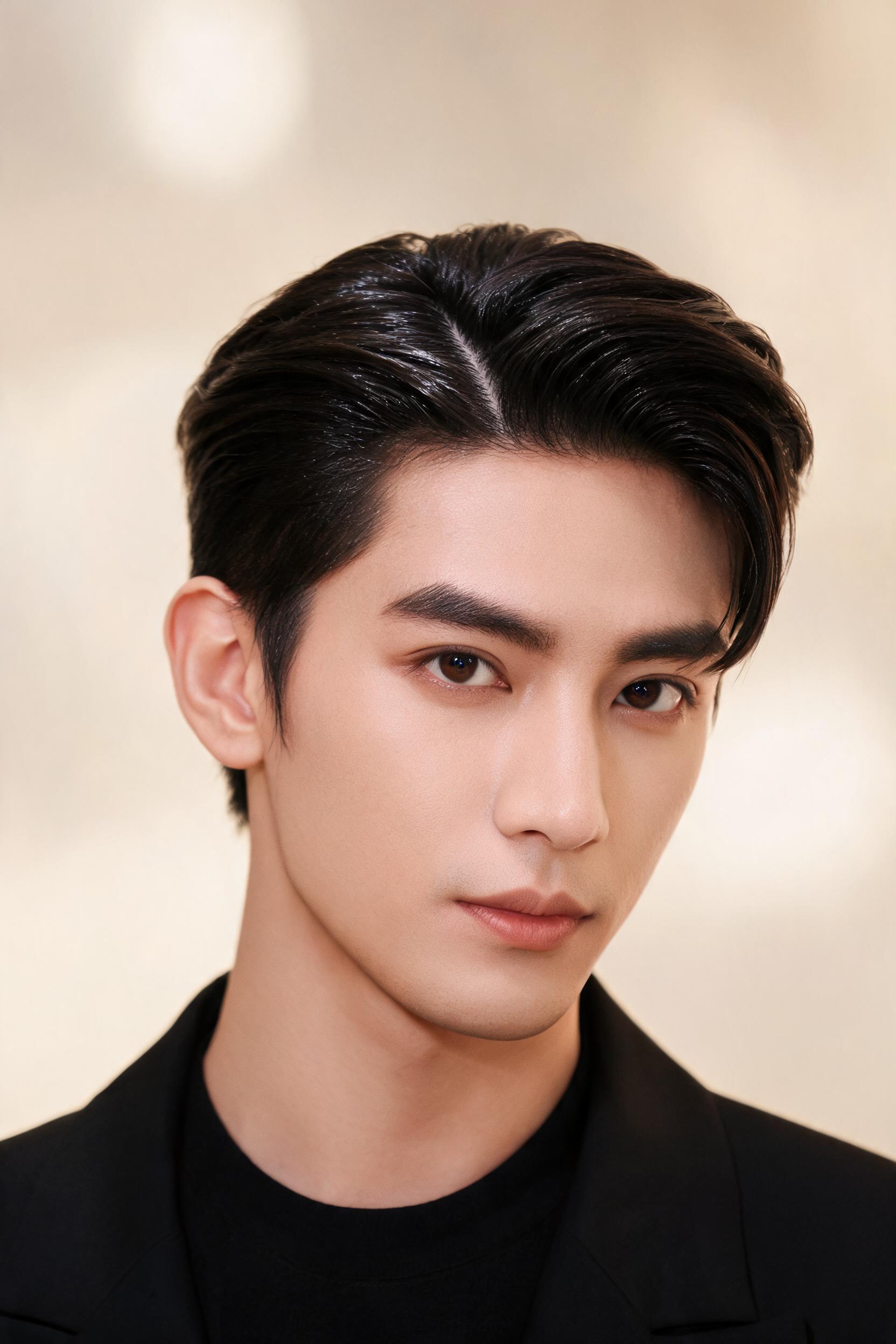 港风型男·侧分油头