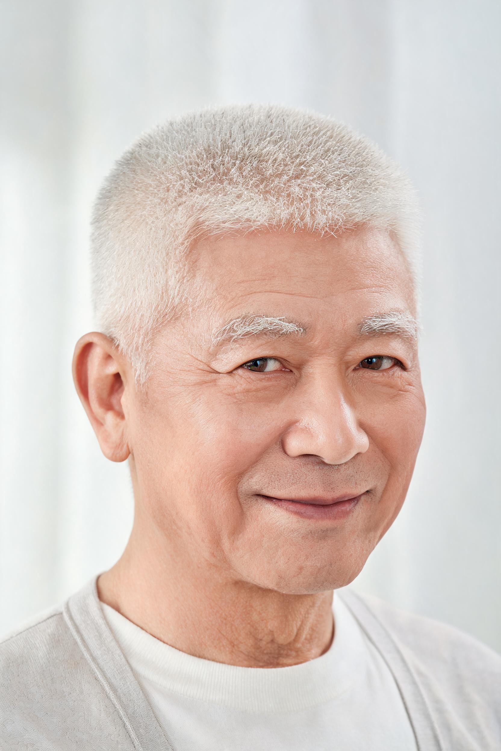 慈祥爷爷·银白寸头