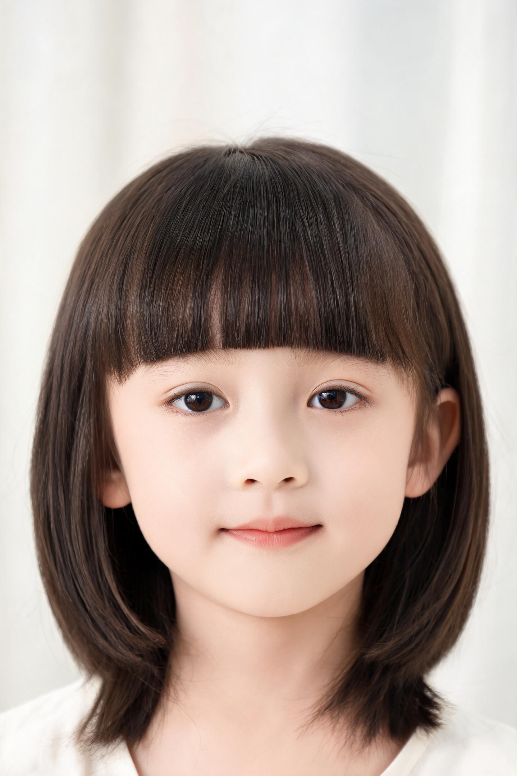 乖巧女童·齐刘海短发
