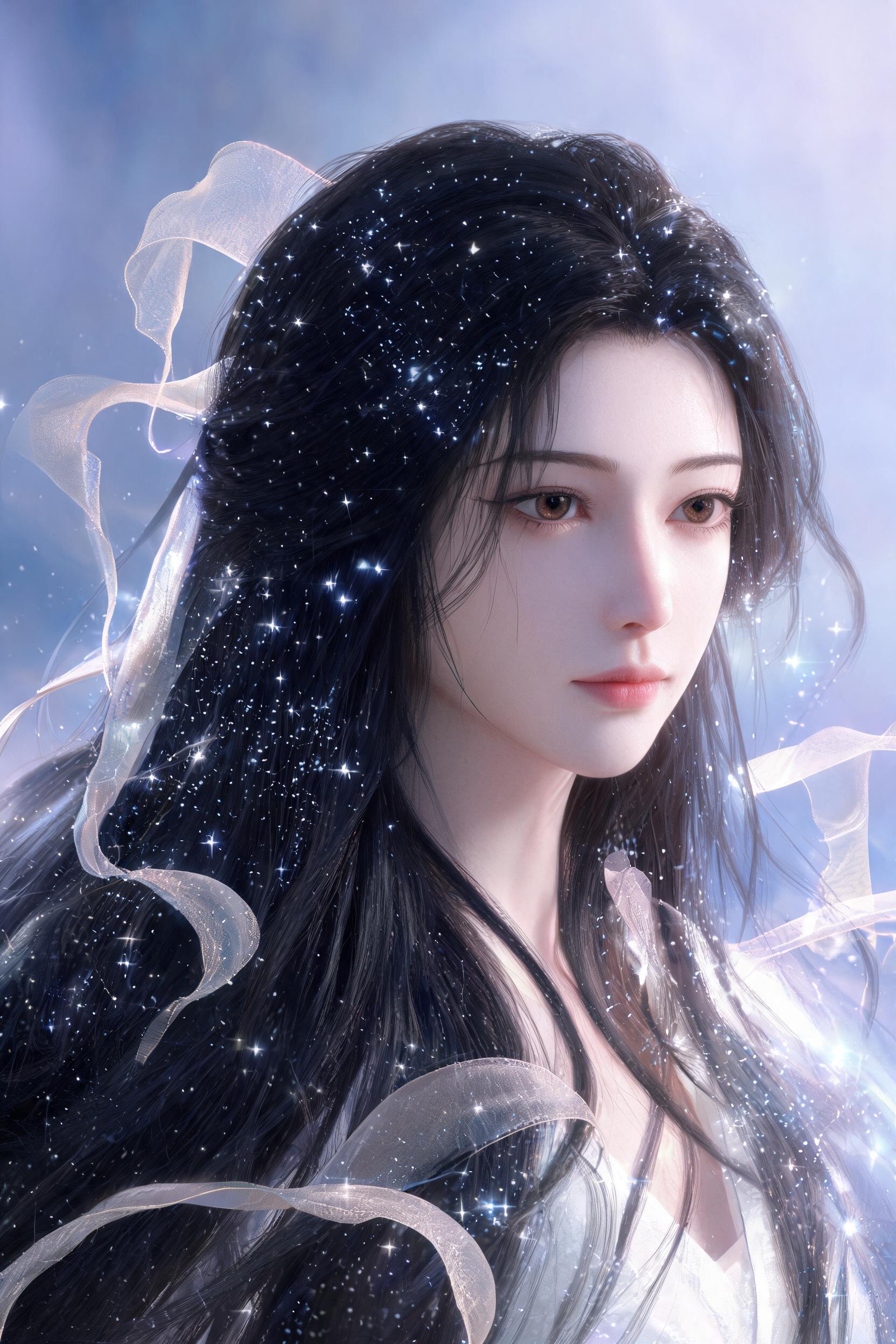 神女·飘带长发