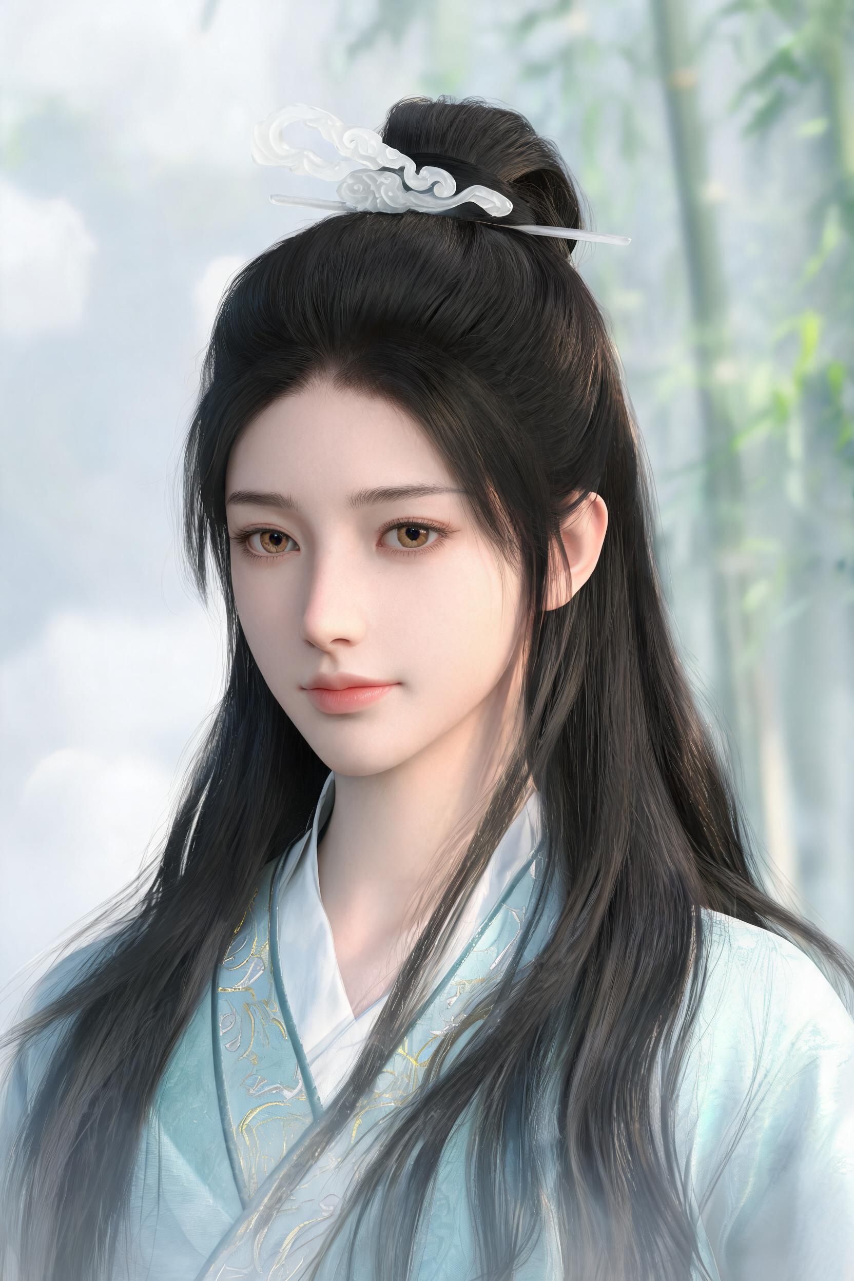 半披发·仙门女子