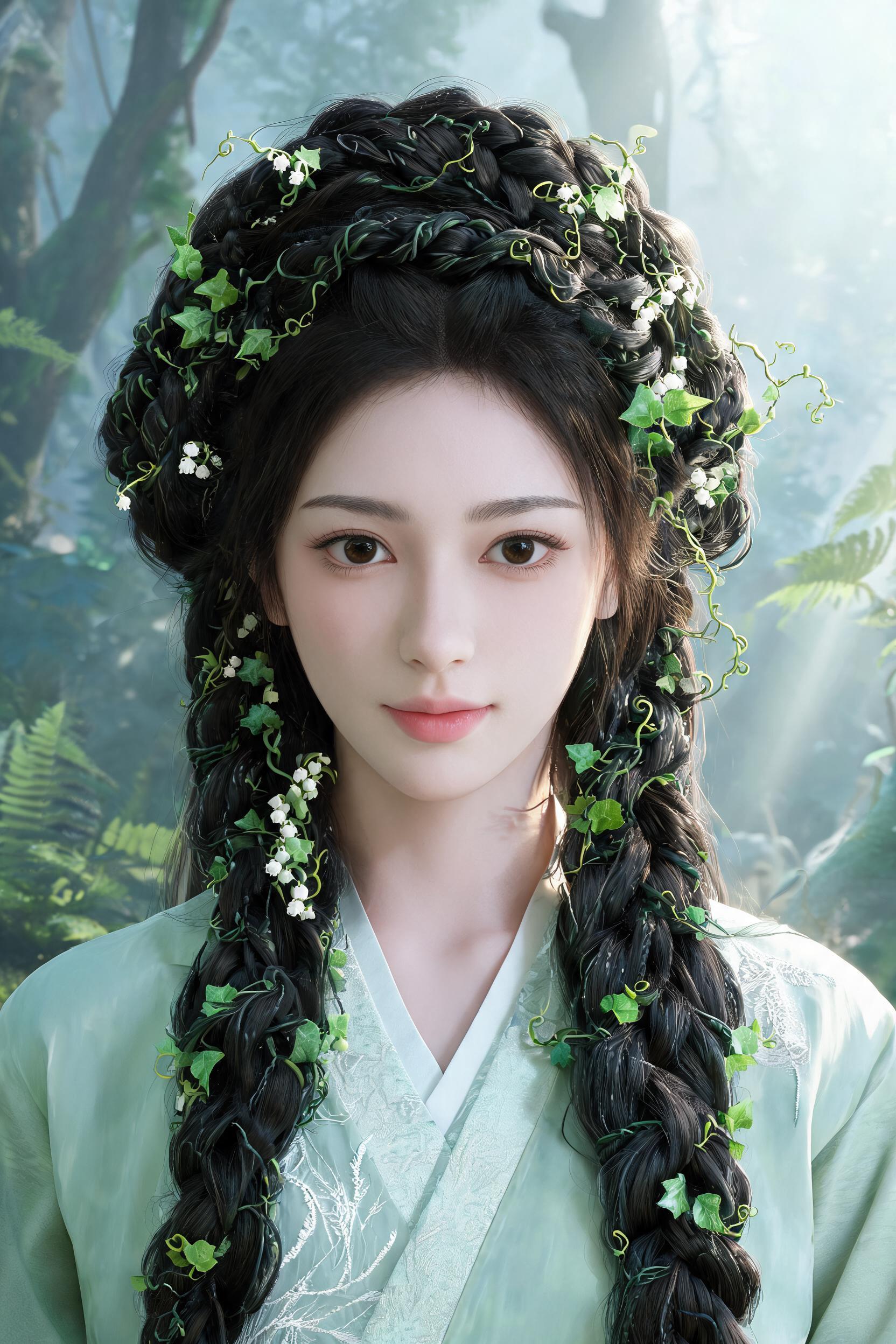 藤蔓编发·自然精灵