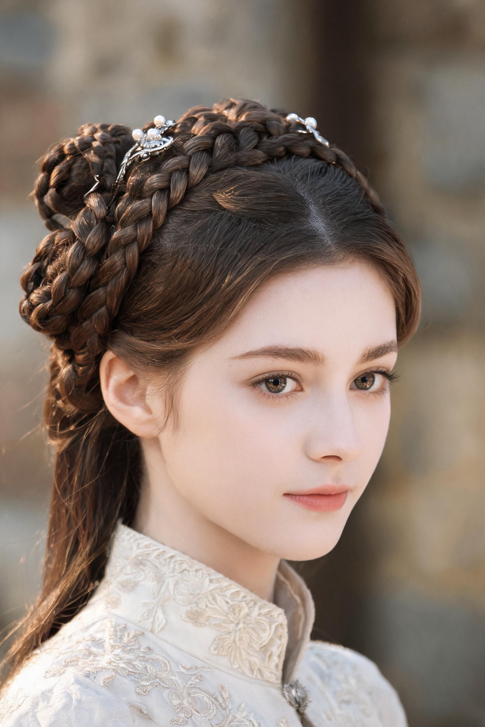 麻花盘髻·侍女