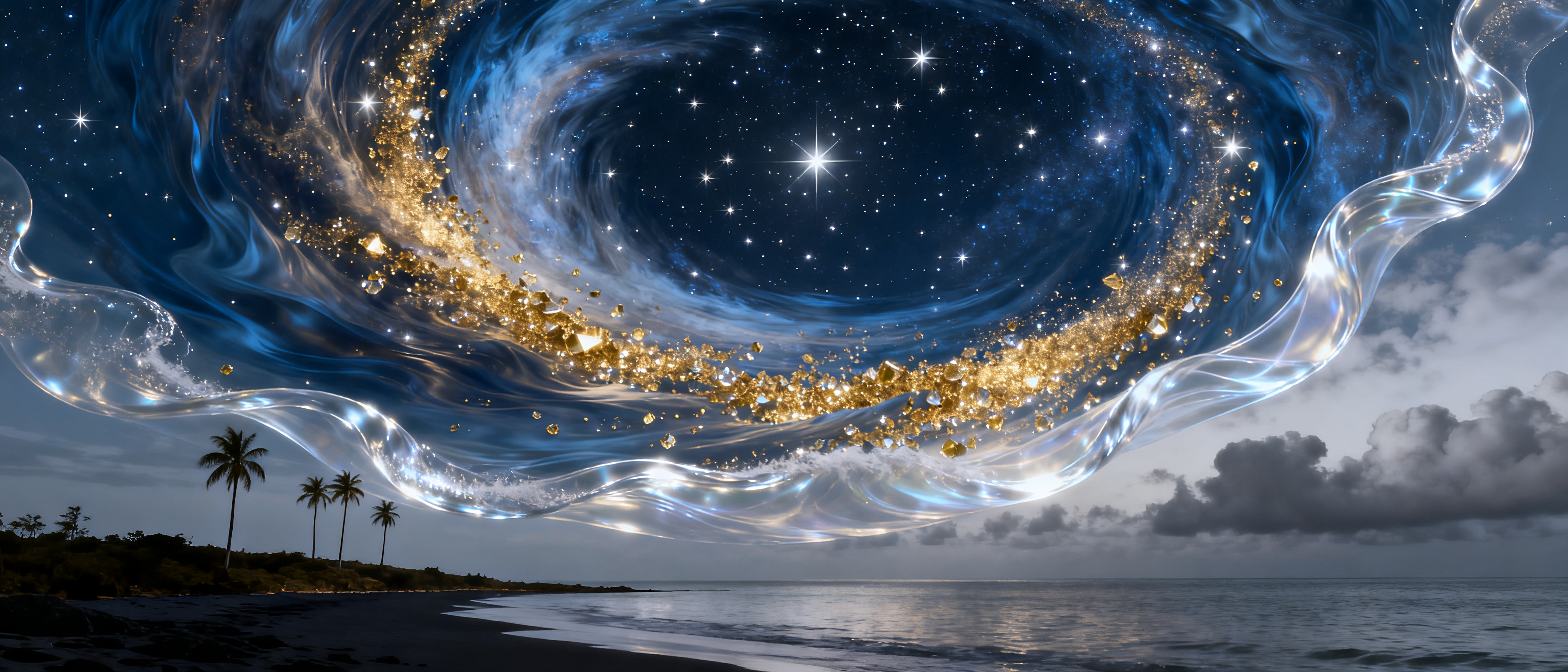宇宙星空海滨·星落海湾